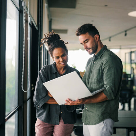 business partners discussing buyout financing